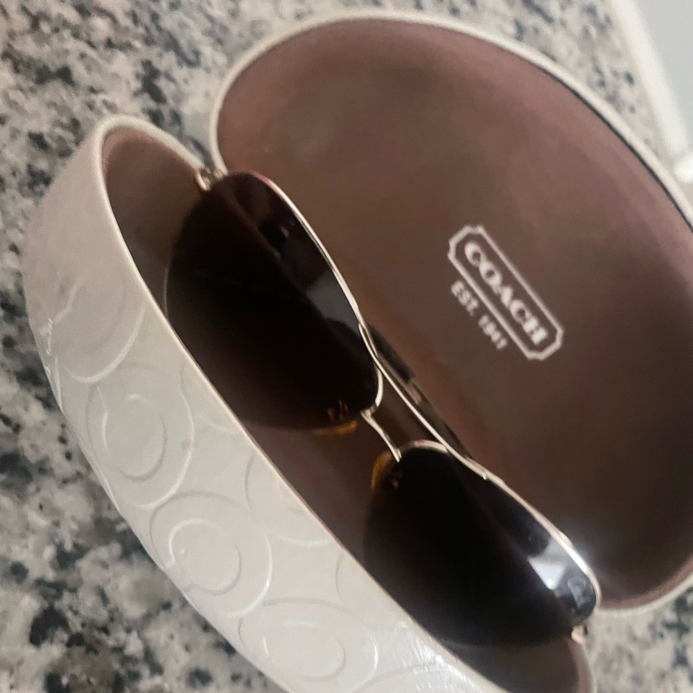 Coach gold sunglasses